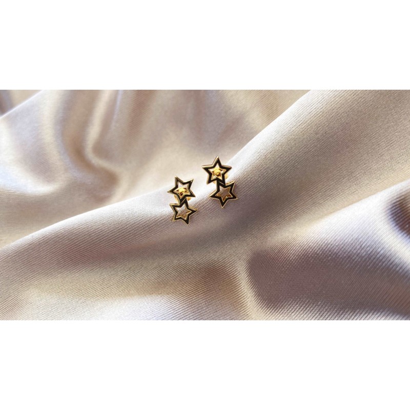 Aretes #41 Estrella doble hueco